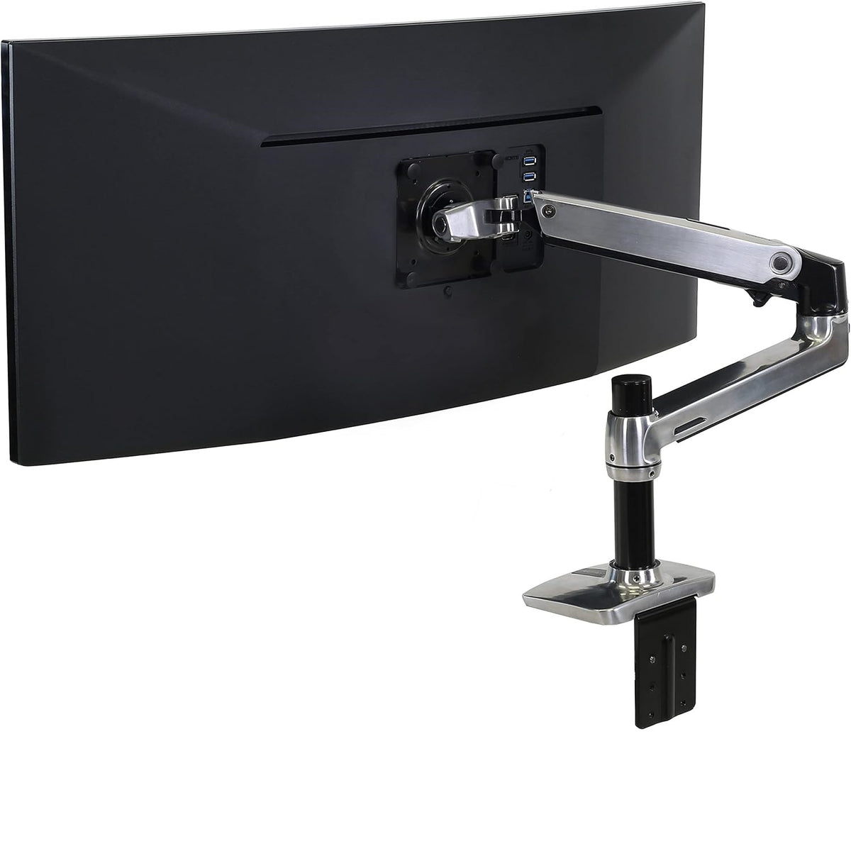 Ergotron LX Desk Mount Monitor Arm Polished Aluminum 45-241-026