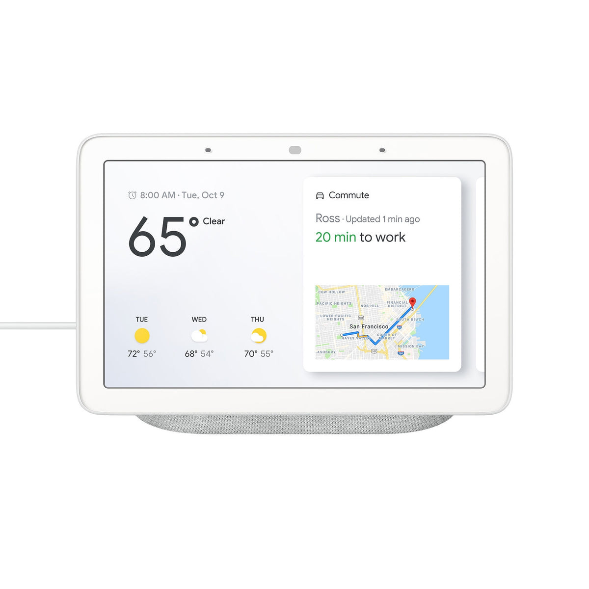 Google Nest Hub Smart Display with Google Assistant - Chalk GA00516-US