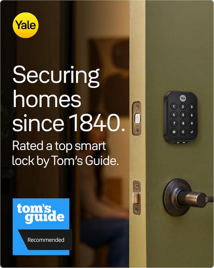 Yale Security Assure Lock 2 Touch Deadbolt, Satin Nickel Keyed Smart Entry Door Lock with Wi-Fi YRD430-F-WF1