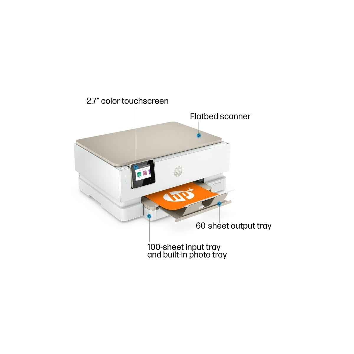 HP ENVY Inspire 7252e All-in-One Color Inkjet Printer Print/Copy/Scan, 13/8 ppm, USB, Wi-Fi 2Z1C2AR