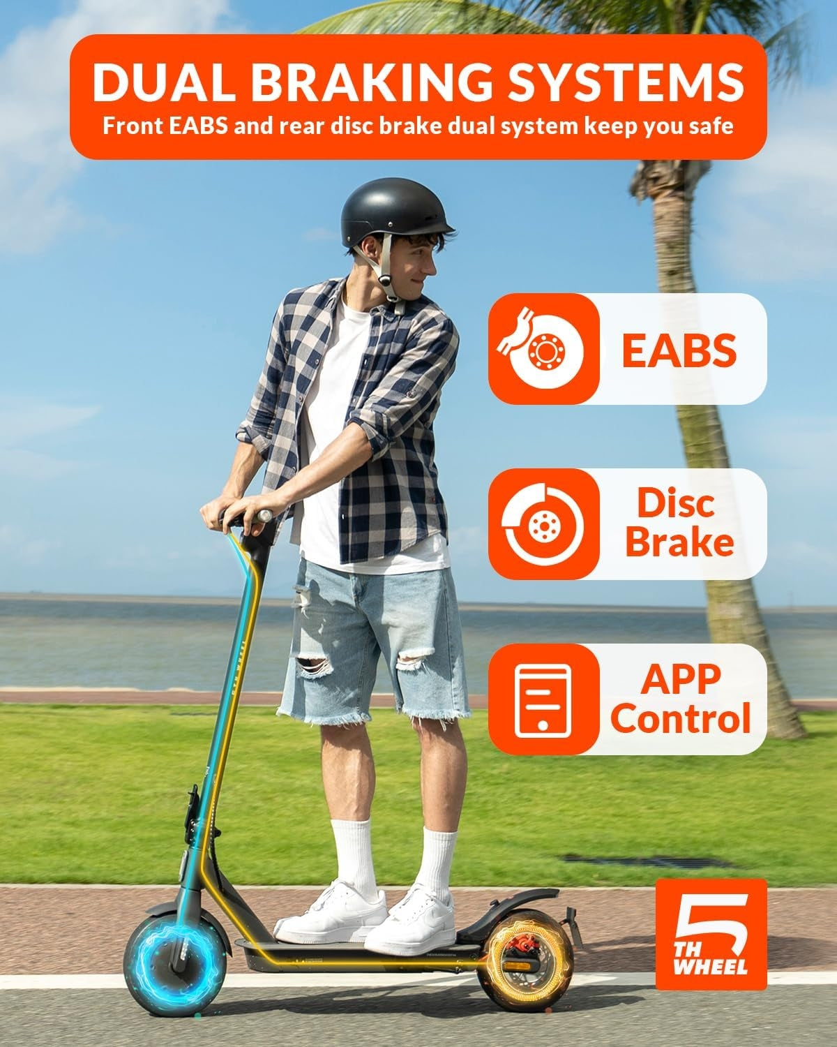 5TH WHEEL V30PRO Electric Scooter - 350W Motor, 18 mph, 20 Mile Range, 265 lbs. Capacity
