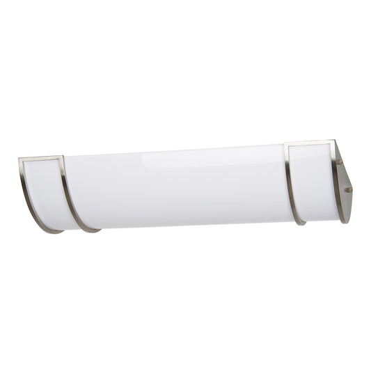 Sunset Lighting Flush Mount 24-1/8" 3-Light White Acrylic Lens Shades, Bright Satin Nickel Finish F9870-80