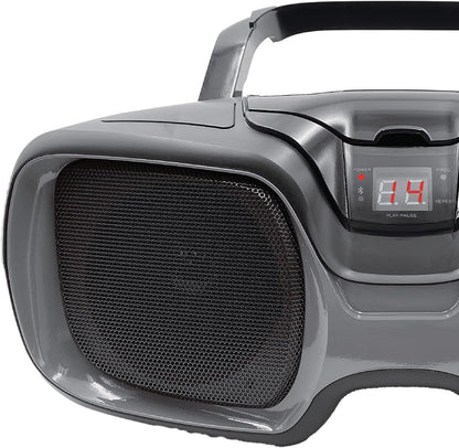 Proscan 3 Watt Portable CD Boom Box Bluetooth & AM/FM Radio Black/Titanium PRCD1037BT