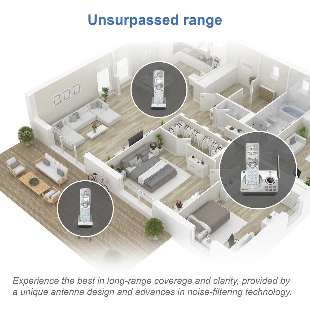 AT&T 3-Handset Answering System with Connect to Cell DL72350