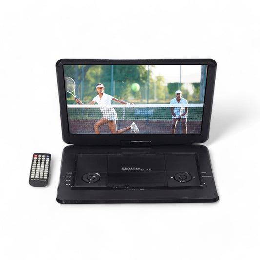 Proscan Elite 15.6" Widescreen Portable DVD Player w/ Swivel Screen PEDVD1566 Black, 2.5 hours Playback on Battery, SD/MMC Card slot, USB Slot, 3.5mm Jack