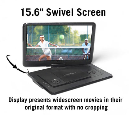 Proscan Elite 15.6" Portable DVD Player w/ Swivel Screen PEDVD1566 Black