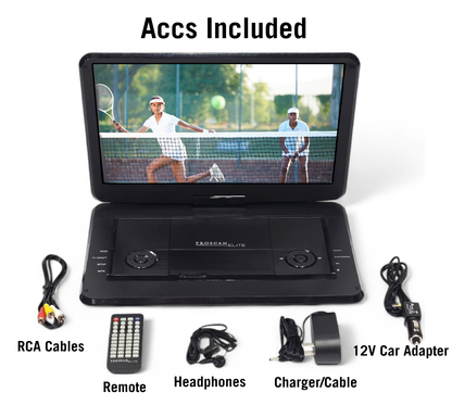 Proscan Elite 15.6" Portable DVD Player w/ Swivel Screen PEDVD1566 Black