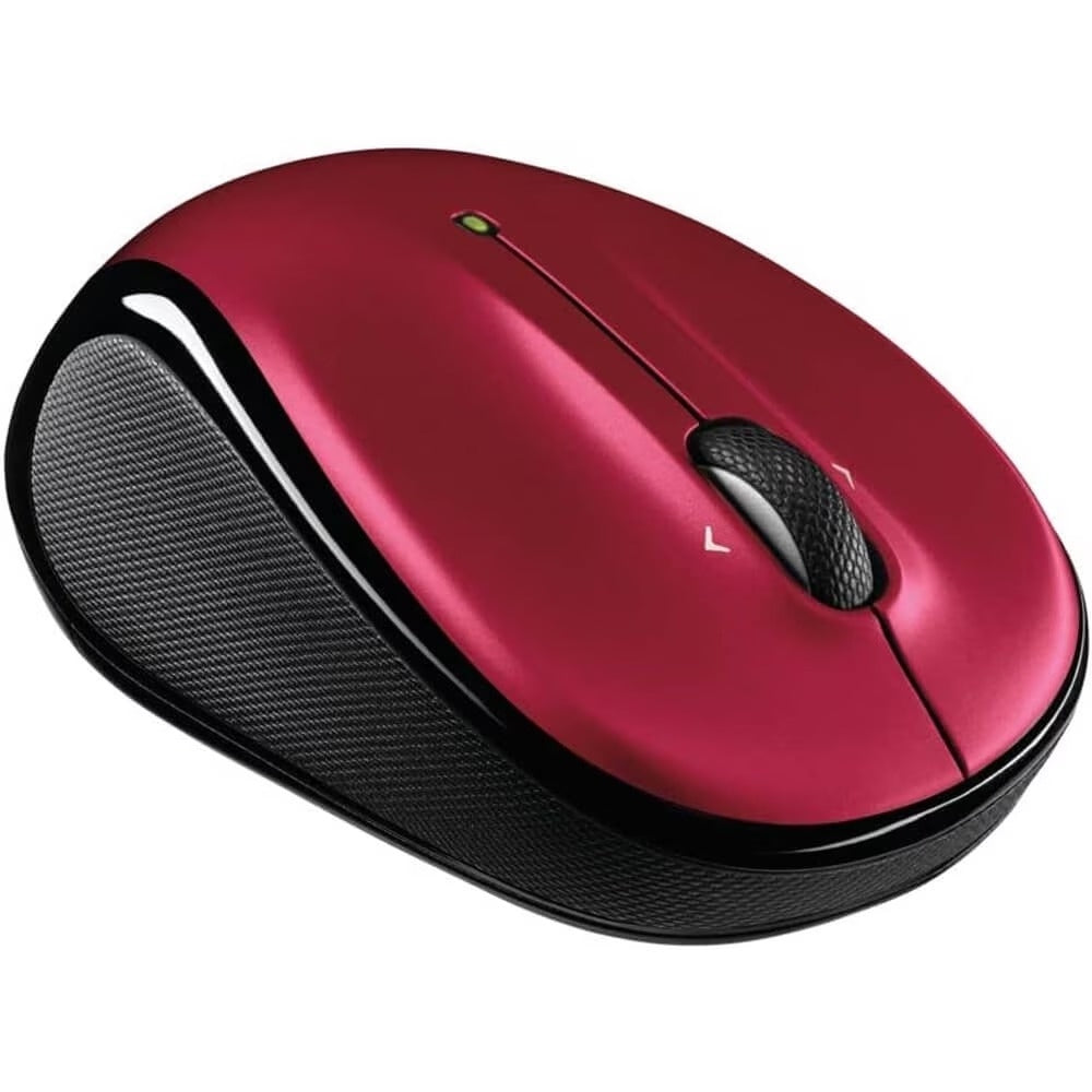 Logitech - M325s Wireless Optical Compact Ambidextrous Mouse - Wireless - Darker Red 910-006830
