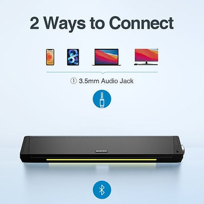 BLUEDEE Computer Speakers for Desktop PC, Sound bar, 15 Watts, Black BD-SK010