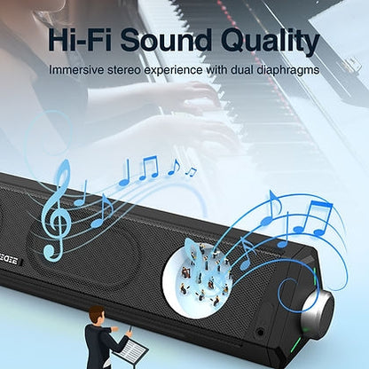 BLUEDEE Computer Speakers for Desktop PC, Sound bar, 15 Watts, Black BD-SK010