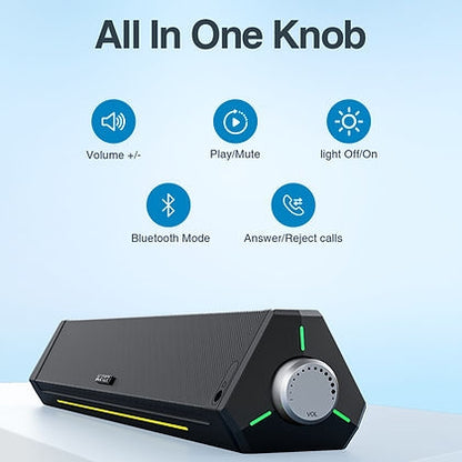 BLUEDEE Computer Speakers for Desktop PC, Sound bar, 15 Watts, Black BD-SK010
