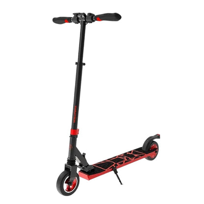 Swagtron Swagger 8 Foldable Electric Scooter w/ 7.9 Mi Max Operating Range & 15.5 mph Max Speed - Red Color for Kids, Teens & Adults - 98168-6
