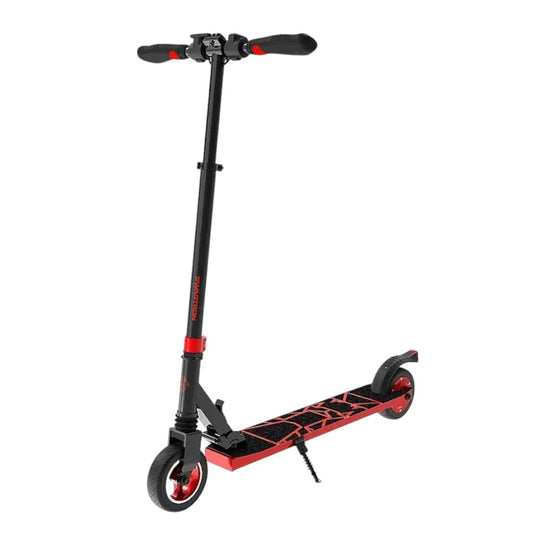 Swagtron Swagger 8 Foldable Electric Scooter w/ 7.9 Mi Max Operating Range & 15.5 mph Max Speed - Red Color for Kids, Teens & Adults - 98168-6