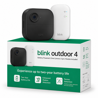 BLINK Outdoor 4 Wireless Battery Security Camera, Black