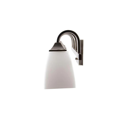 Sunset Lighting F19014-80 Starling 4-Light Vanity 100-Watt Frosted Opal Glass Bright Satin Nickel Finish