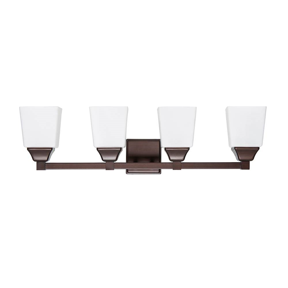 Sunset Lighting LED 4Lt Vanity 8W X 4 3000K 2080Lm CRI80 Non-Dim Provincial Bronze F6104-64