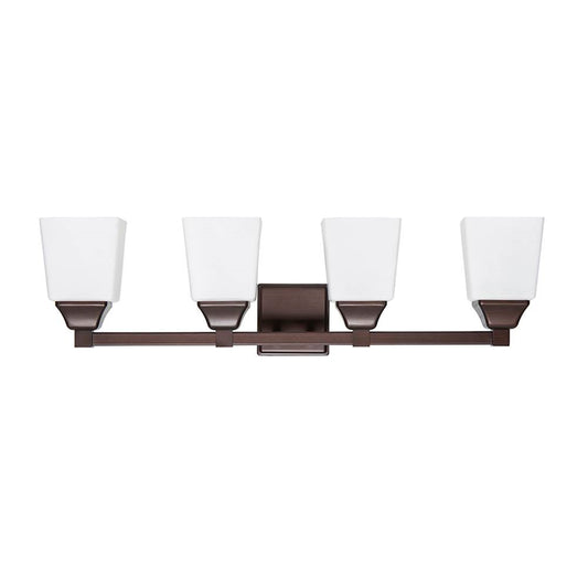Sunset Lighting LED 4Lt Vanity 8W X 4 3000K 2080Lm CRI80 Non-Dim Provincial Bronze F6104-64