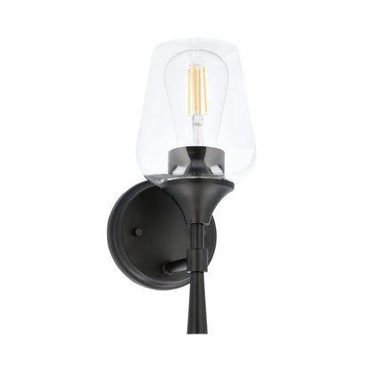 Sunset 1-Light Black Vanity for Bathroom | Wall Mount Fixture 100W - F27011-31