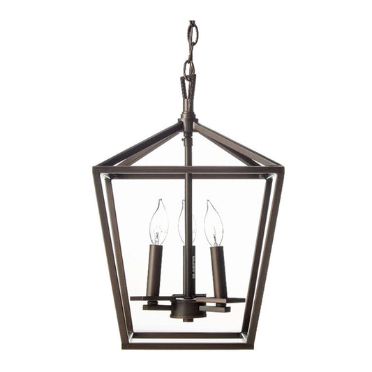 Sunset Lighting 3-Light 12" Raven Cage Pendant Ceiling 60W Light-Dimmable Provincial Bronze F3712-64