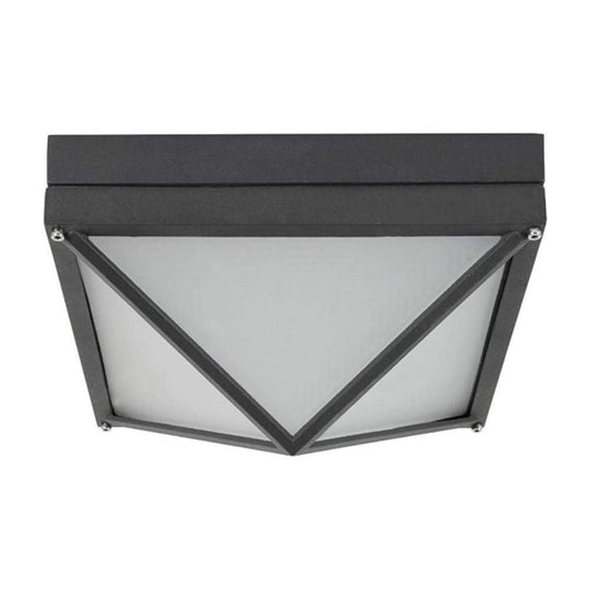 Sunset Lighting LED 10-1/4" Square Bulkhead  Ceiling Light 12W 120V Frost Glass, Black F9029-31-3K