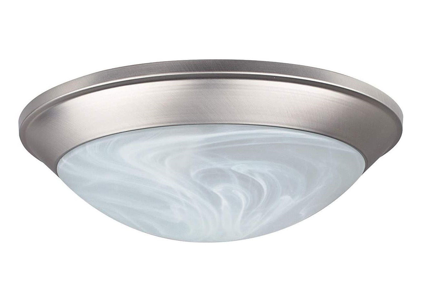 Luminance 16" 2-Light Contemporary Twist-on Flush Mount Ceiling Light Satin Nickel F7178-53
