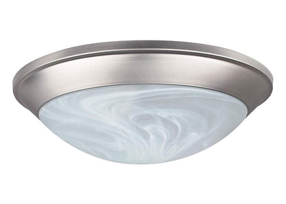 Luminance 16" 2-Light Contemporary Twist-on Flush Mount Ceiling Light Satin Nickel F7178-53