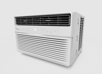 Midea 8,000 BTU DOE SmartCool Window Air Conditioner, for spaces up to 350 sq. ft., 3-in-1 technology: combines air conditioning, dehumidification - MAW08S1YWT