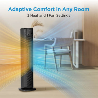 Midea 1500W 30" Smart Tower Heater with Wi-Fi App and Voice Remote Control MSHC30TW6BB