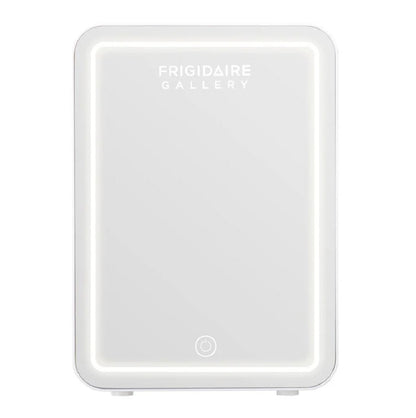Frigidaire Gallery 9 Can or 6 Liter, Beauty Lighted Mirror Fridge White EFMIS172-WHITE, Plugs into 12v car adapter or home outlet