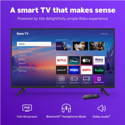Roku 40" Select Series 1080p Full HD Smart Roku TV with Roku TV Remote: Wi-Fi, LED 40R3C5