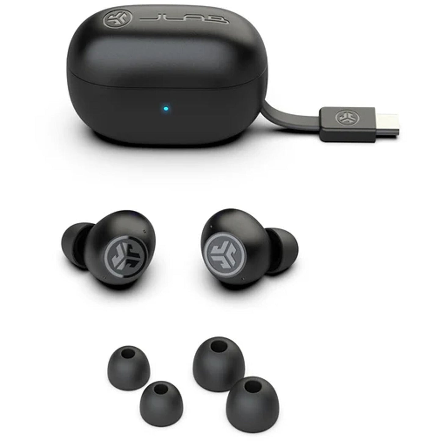 JLab Go Pop ANC True Wireless Earbuds Active Noise Cancelation Black EBGOANCRBLK124