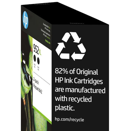 HP 952XL Black High Yield Original Ink Cartridges N9K29BN 2-pack