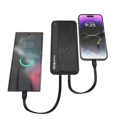Pocket Juice 10,000mAh Endurance, LCD battery display, Light-ning and USB-C, super portable and travel-friendly - D30105BJ