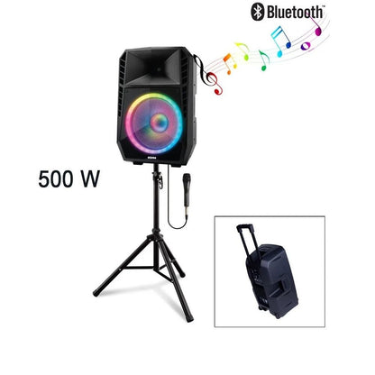 ION Audio Total PA Spartan High-Power Speaker System with Bluetooth, Lights, Stand, and Microphone