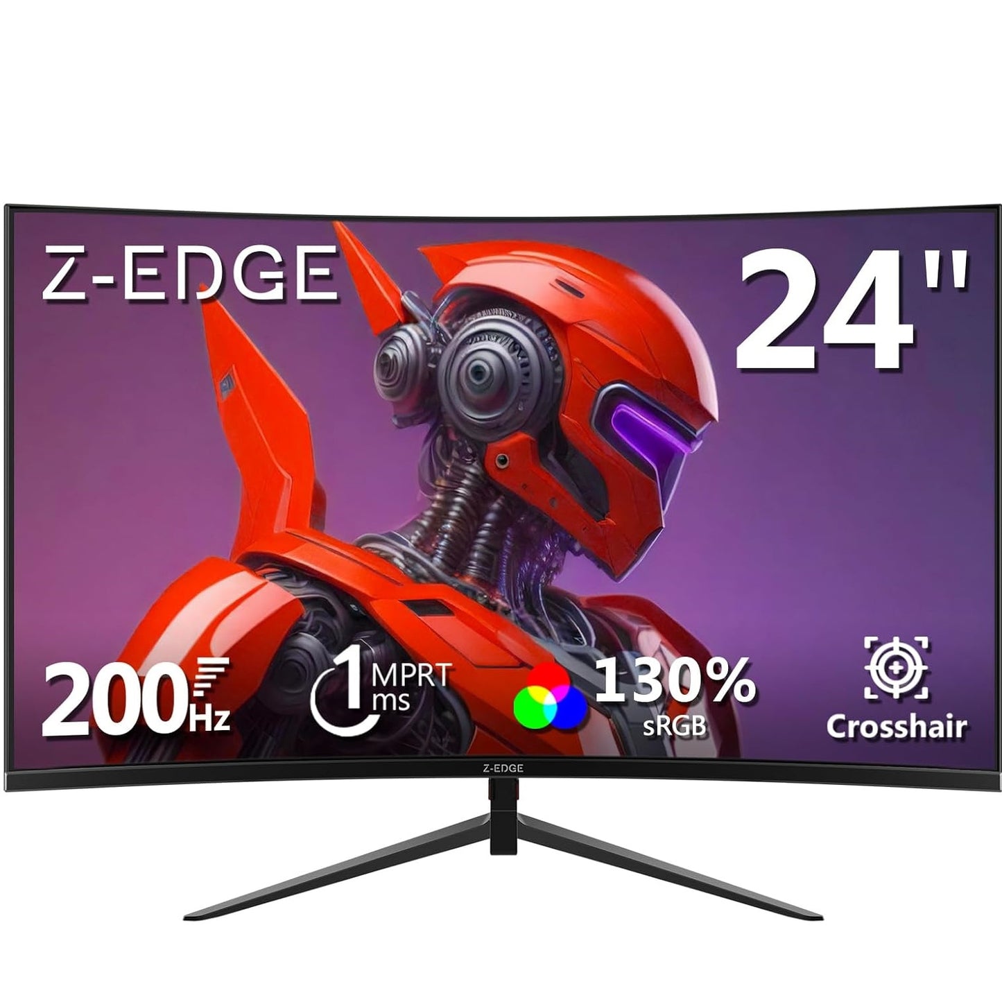 Z-Edge -UG24 24" 1080P Full HD 200Hz 1ms Curved Gaming Monitor, FreeSync compatible, HDMI 2.0, DP 1.2 Black