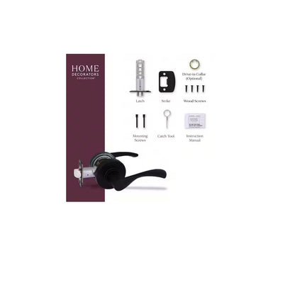 Primrose Matte Black Passage Hall/Closet Door Handle LS9X93SYYC