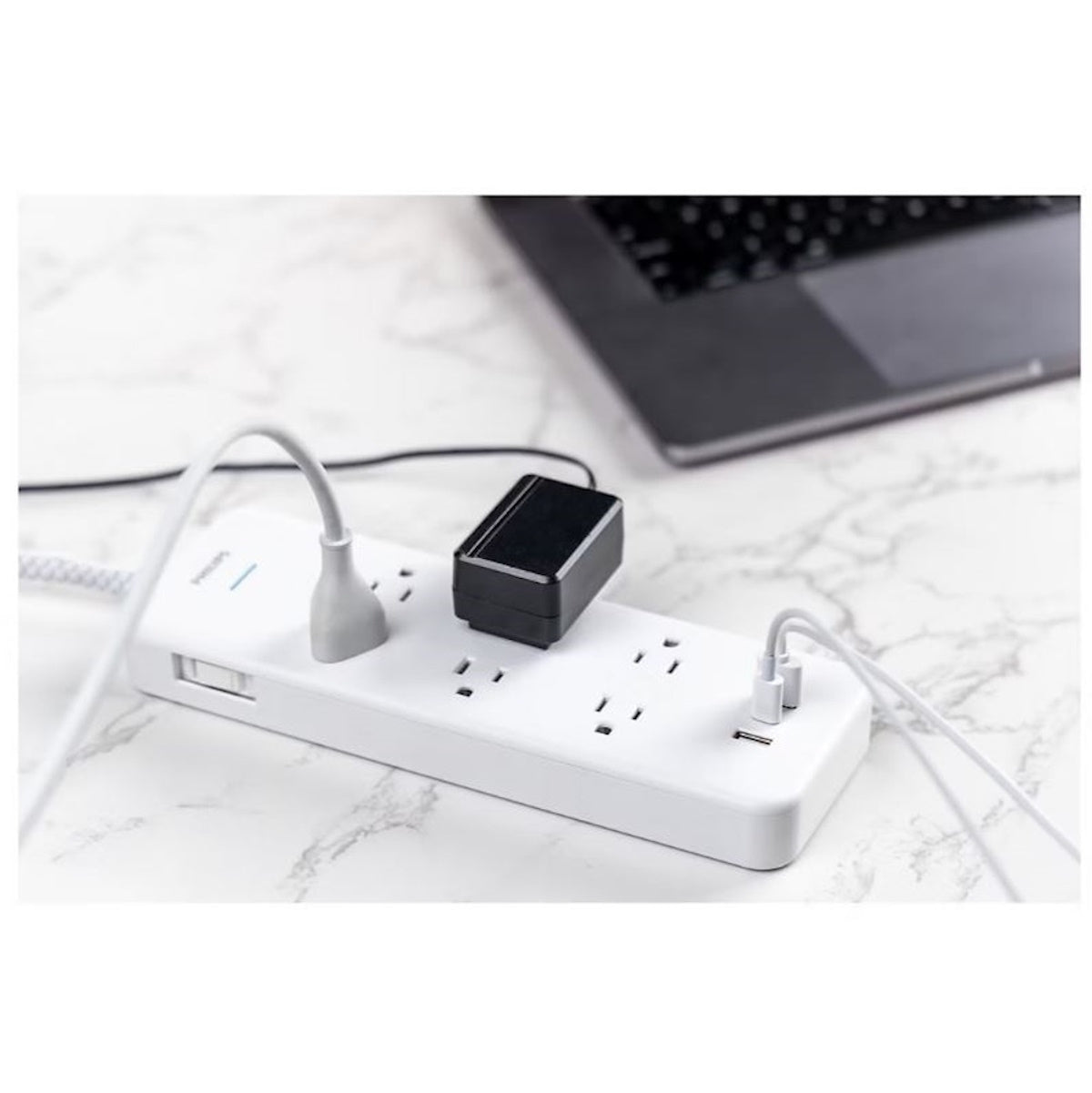 Philips 6-Outlet Surge Protector 2 USB-A 1 USB-C 6' 3-Outlet Power Strip 6' 2-pack