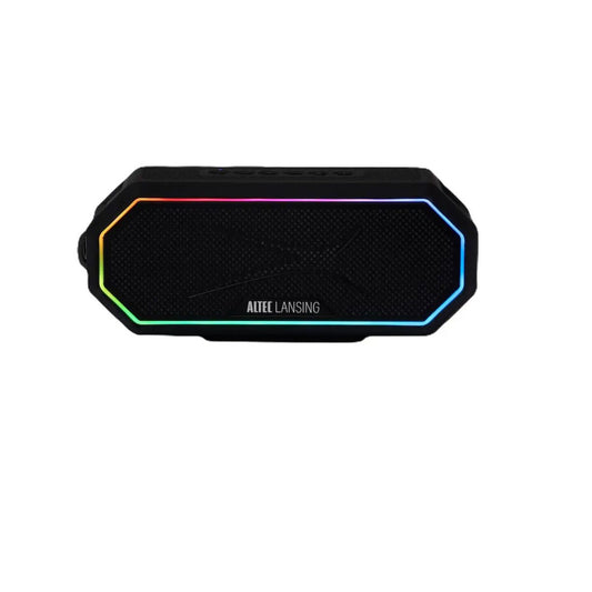 Altec Lansing - Bluetooth HydraJolt 2.0 EverythingProof Portable Speaker with LED Lights - Black/Gray IMW1202-BLKGRY
