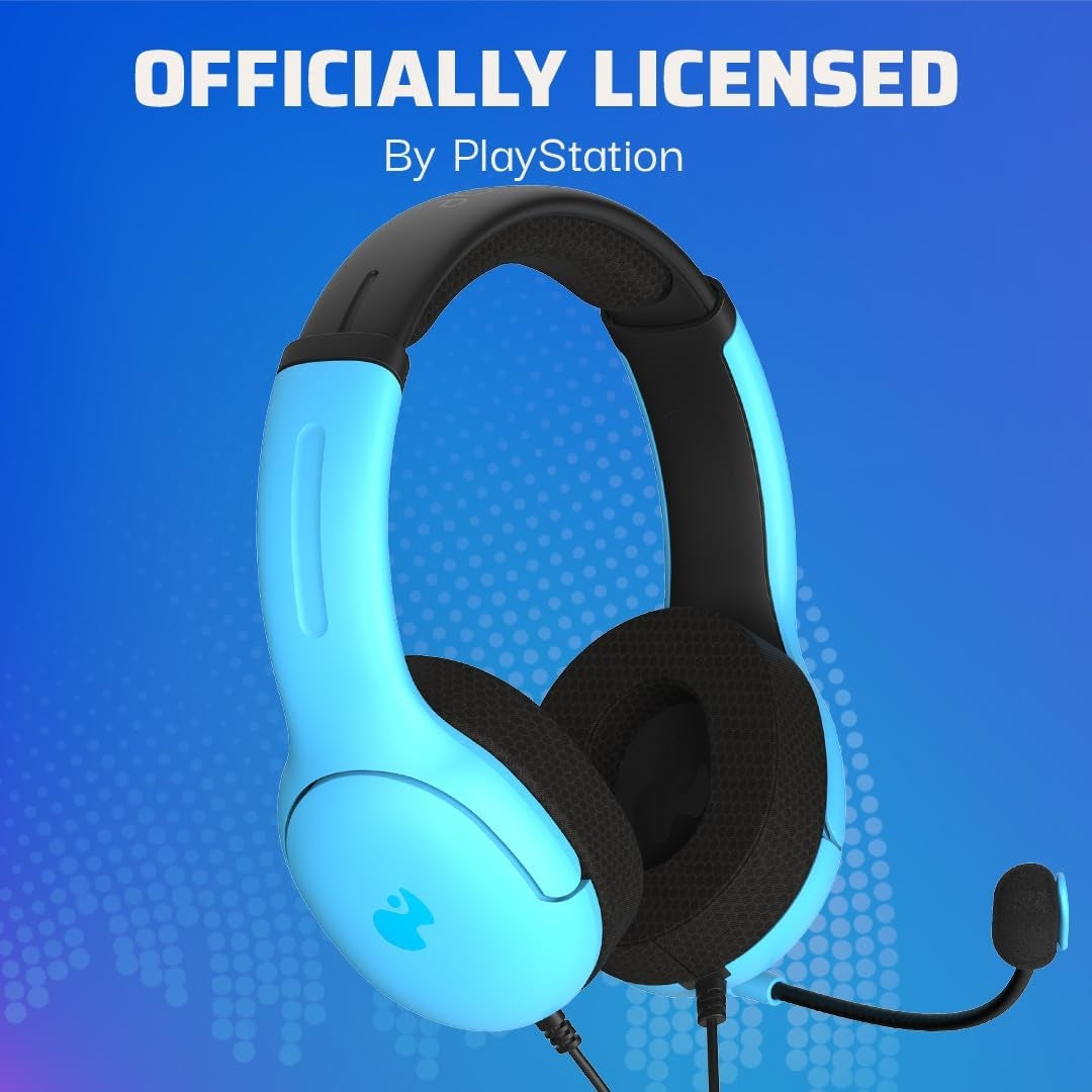 PDP AIRLITE Wired Stereo Gaming Headset – Sony PlayStation 4, PS5 and Windows Blue PC 052-011-BL