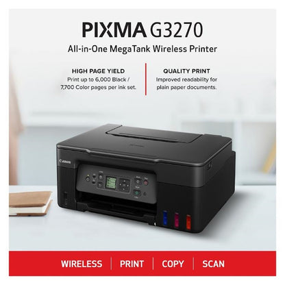 Canon PIXMA G3270 BK SE Wireless MegaTank All-in-One Printer Black