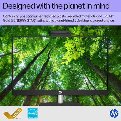 HP 23.8 inch Touch All-in-One Desktop PC AMD Ryzen 5 7520U 16GB 1TB SSD, Win 11 Home Jet Black B88DDAA#ABA