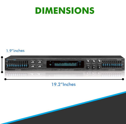 Technical Pro EQ5400 Professional Dual 10-Band Graphic Equalizer with LED Indicators, RCA Inputs & Rack Mount