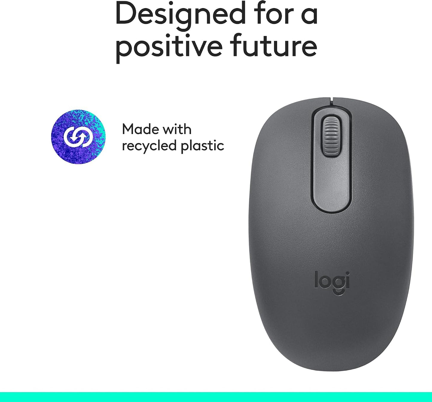 Logitech M196 Compact Ambidextrous Bluetooth Wireless Mouse - Graphite 910-007437