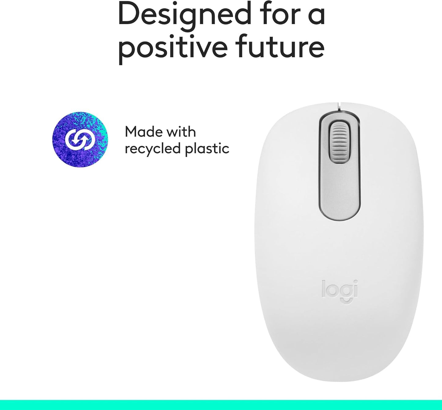 Logitech M196 Bluetooth Wireless Mouse, Compact and Portable Mouse, 12-Month Battery White 910-007438