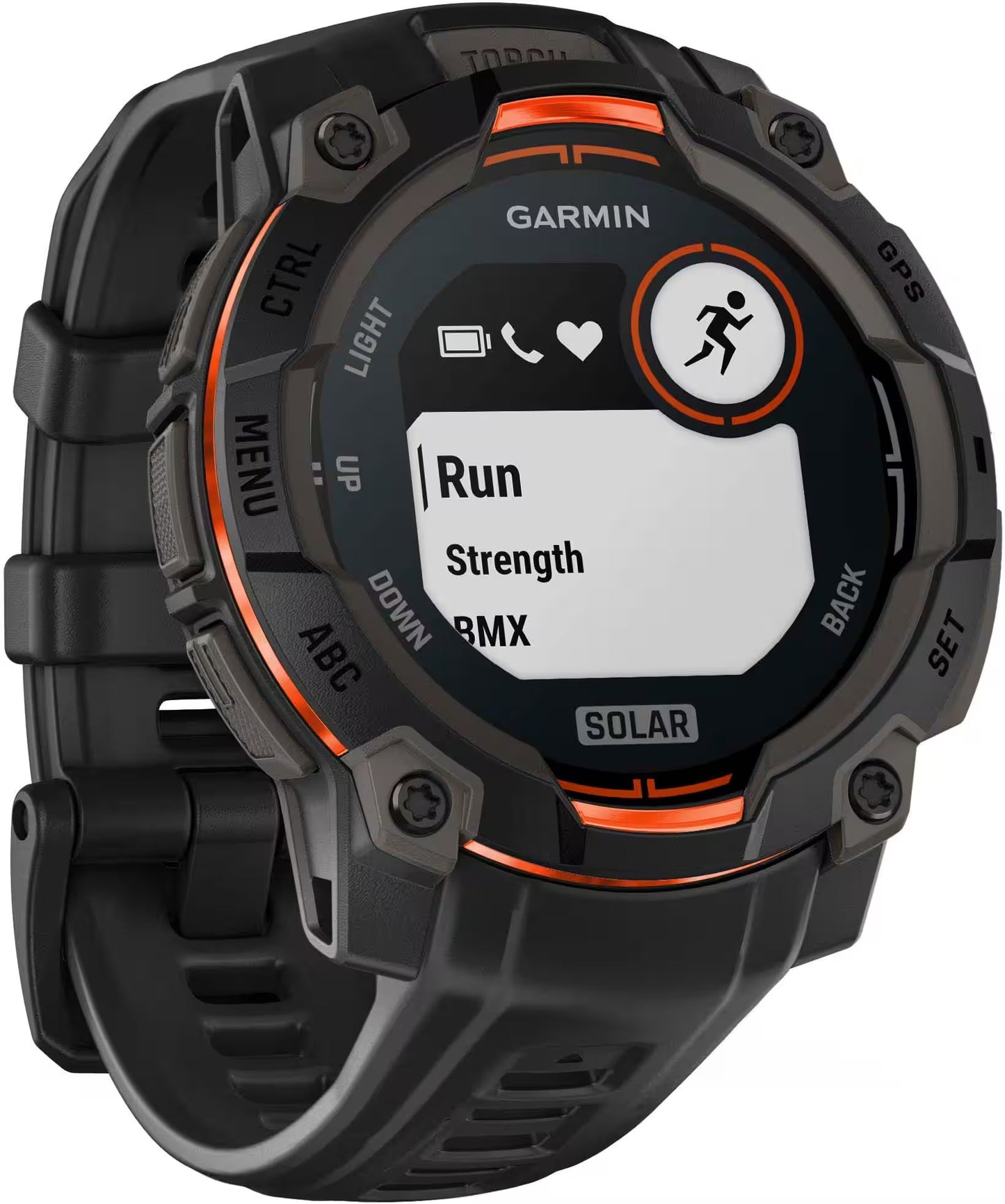 Garmin - Instinct 3 Solar GPS Smartwatch 45 mm Fiber-reinforced Polymer - Black with Black Band 010-02934-00