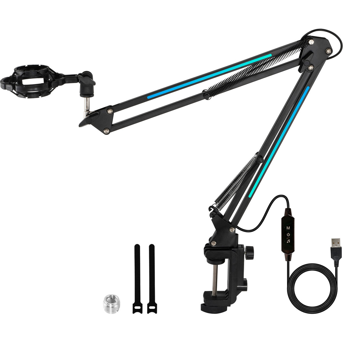 Technical Pro MKL2 Microphone Suspension Boom Arm Stand with LED Lighting