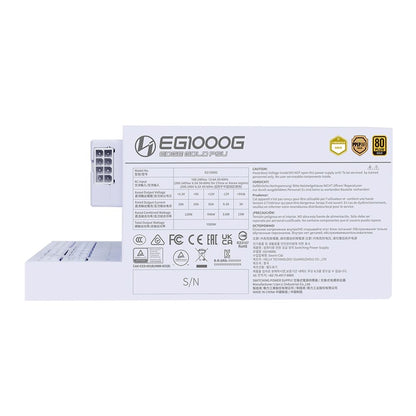 Lian Li EDGE GOLD 1000W 80 PLUS Gold Modular ATX Power Supply White EG1000G.WH