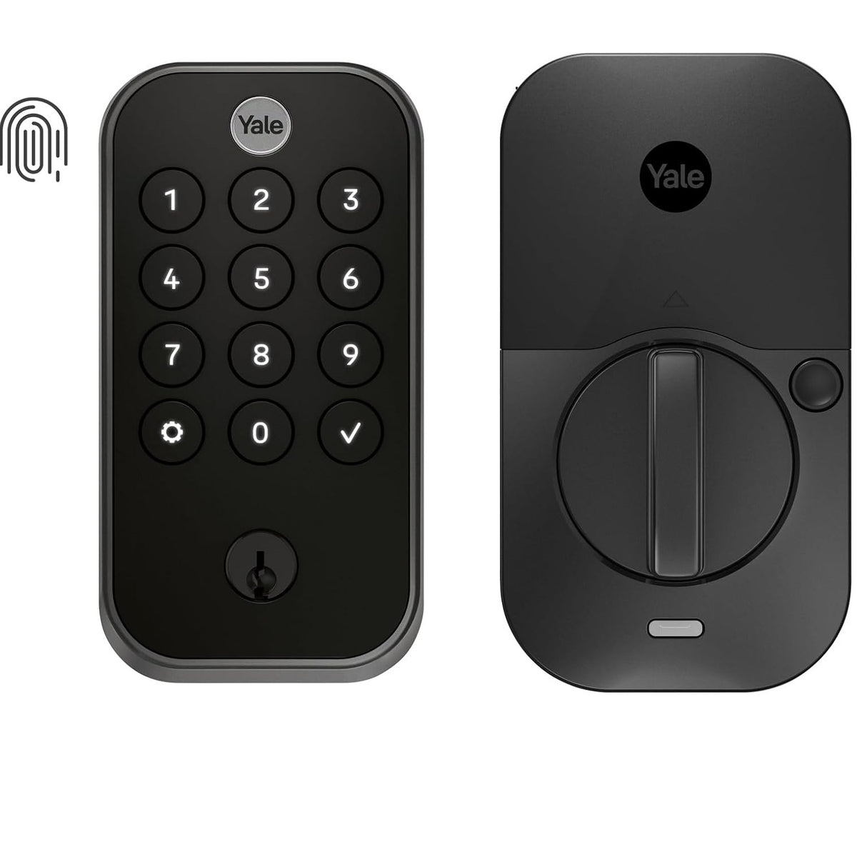 Yale Assure Lock 2 Touch Deadbolt, Black Suede Entry Door Lock with Touch Digital Keypad Keypad