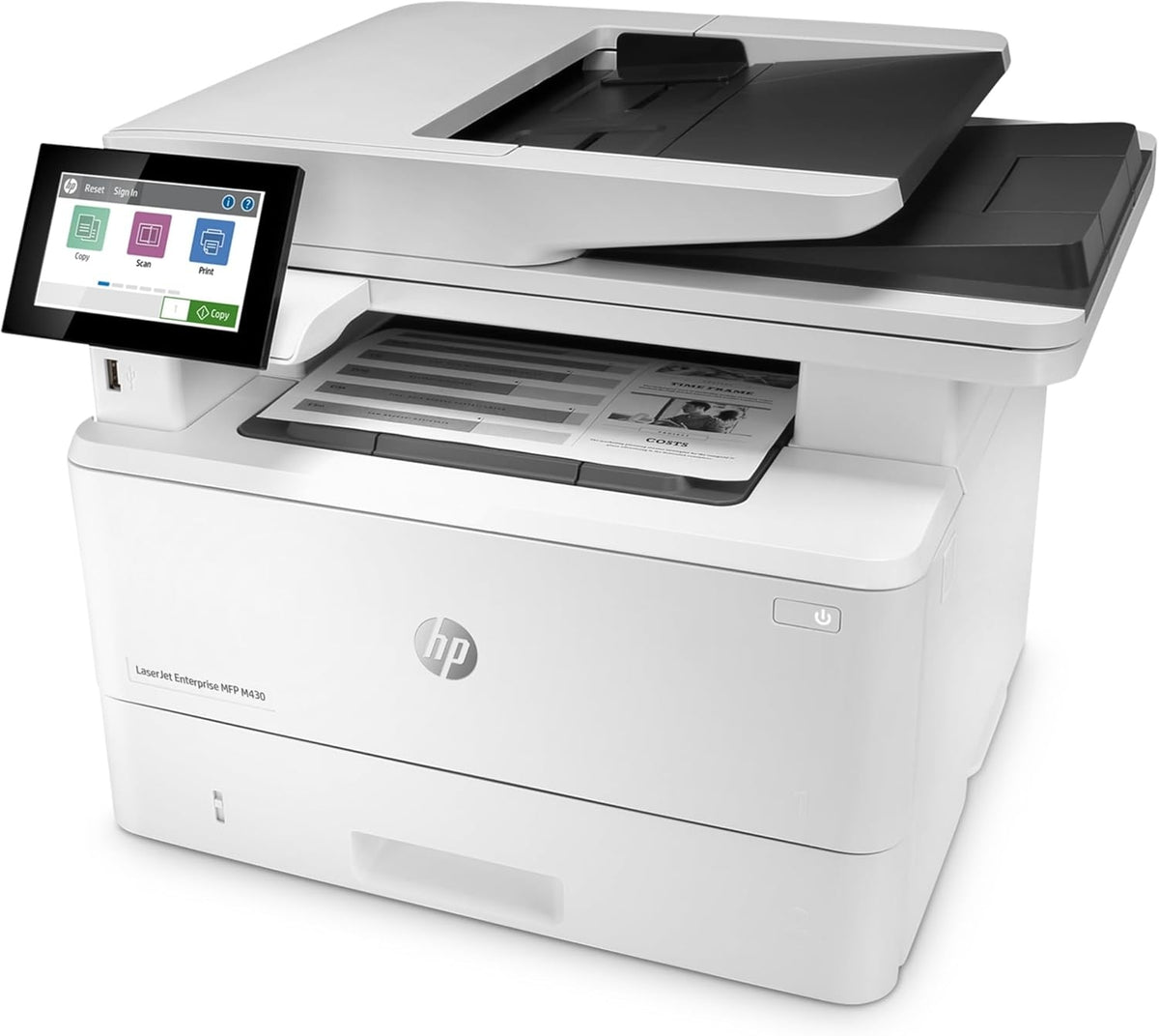 HP LaserJet Enterprise MFP M430f Monochrome All-in-One Printer with Built-in Ethernet & 2-Sided Printing 3PZ55AR,White
