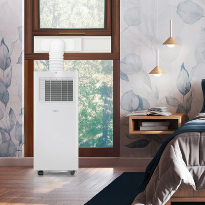 TCL H5P44W, 150 Sq. Ft, 5,000 BTU Smart Portable Air Conditioner, Fan & Dehumidifier, Ultra-Compact Design